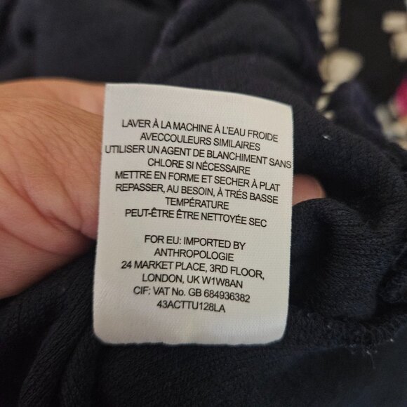 Deletta Anthropologie Sz L Side Snap Button Textured Knit Boxy Back Cutout Top - Picture 8 of 9